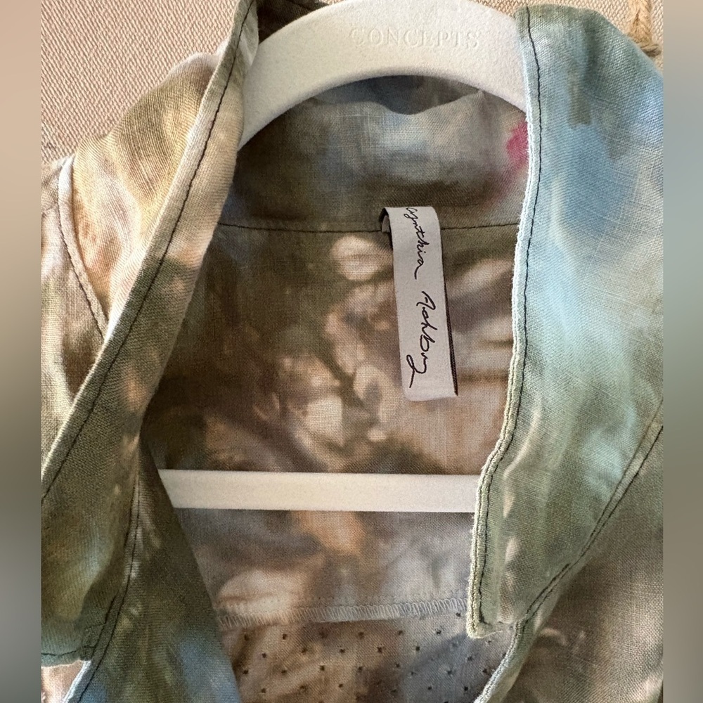 CYNTHIA ASHBY Tie Dye Shirt Jacket Size Large Oversized (Plus Sized) - Picture 8 of 16